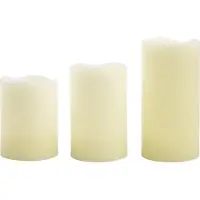 LEDKIA 3-Pack LED Kerzen Naturwachs