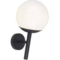 V-TAC LED Außenwandleuchte, Aluminium, Schwarz, E27, Warmweiß, H 36,5 cm