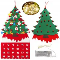 Luxma Weihnachtsbaum-Filzmatte als Adventskalender-Dekoration für Kinder E3M