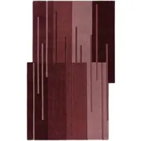 KADIMA DESIGN Wollteppich Modern Rot | Konturgeschnitten | Handgefertigt | Gemütliches Wohnaccessoire | 150x240cm