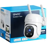 GNCC GK2Pro WLAN IP-Überwachungskamera Aussen PTZ 360° Outdoor 2.4 Ghz - 1080P Kamera Überwachung Bewegungserkennung farbige Nachtsicht