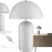 TecTake Retro-Tischlampe Altea Pilzdesign im 70er Jahre Stil, indirektes Licht 25 x 37 cm