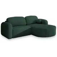 Masseno Ecksofa AMILIA P mit Schlaffunktion L-Form, Sofa mit Bettkasten, Wohnzimmersofa, Couch, Soffa, Bettsofa, Couchgarnitur- Grün, POSO 14