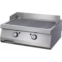 Maxima - Gastro Heavy Duty Grillplatte - Gerilltes Chrom - Doppeleinheit - 70 cm Tief - Gas