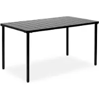 Idimex Gartentisch AZALEA 140x80cm, schwarz - Outdoor Tisch wetterfest für Garten Balkon & Terrasse, Terrassentisch für 6 Personen, Stabil & pflegeleicht Tisch für draußen