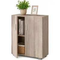 HTI Kommode Thekla 2-türig, Stauraum für Ordner, Wäsche, Geschirr und Spielsachen, 60x77x31 cm