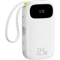 Baseus Airpow Lite 10000mAh Powerbank 15W Kabel Weiß