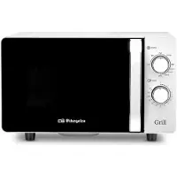 Orbegozo MIG 2070 CE, Arbeitsplatte, Grill-Mikrowelle, 20 l, 700 W, Drehregler, Schwarz, Weiß