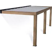 Palram - Canopia Helsinki 364 Terrassenüberdachung aus Holz 3x6,5 m