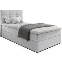 AX Living Boxspringbett 80x200 cm Geceteni Boxspringbett Grau