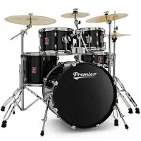 Premier Revolution 20" 5-teiliges Schlagzeug im Bundle Schwarz