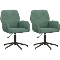 vidaXL Bürostühle 2 Stk. 54 x 55 x 90 cm Meergrün Samt