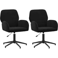 vidaXL Bürostühle 2 Stk. 54 x 55 x 90 cm Schwarz Samt