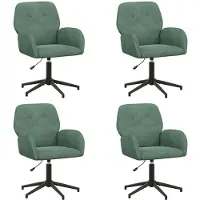 vidaXL Bürostühle 4 Stk. 54 x 55 x 90 cm Meergrün Samt