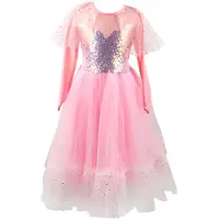 Great Pretenders Kostüm - Prinzessinnenkleid - Pink m. Paillette - - 7-8 Jahre (122-128) - Kostüme
