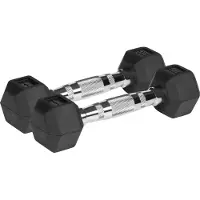 Rebel Gusseiserne, gummierte Kurzhanteln HEX 2x1kg Sechskant-Set 2kg SOLID