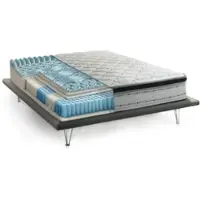 Talamo Italia Einzelmatratze Dgabell, Abnehmbarer Bezug aus Memory Foam+Gel und Taschenfedern, 100% Italy, Anti-Milbe und hypoallergen, Cm 80x200 h27
