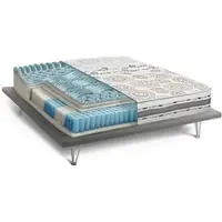Dmora Doppelmatratze Dpadell, abnehmbarer Bezug aus Memory Foam und unabhängigen Microsprings, 100% Italy, Anti-Milbe und hypoallergen, Cm 160x190 h25