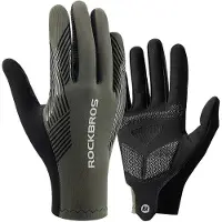RockBros 16110006002 shock-absorbing cycling gloves size M - green and black