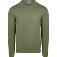Gant Pullover Classic Cotton C-Neck Herren Dry Herb Green-XL