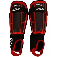 Avento Schienbeinschoner Pro-Style Softrot/schwarz Größe L