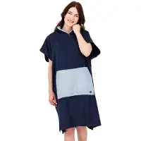 Deproc Poncho "Badeponcho PARLEE BEACH" Badeponcho mit großer Kängurutasche und Innentasche