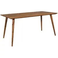 KADIMA DESIGN Massivholz Esstisch "Savio": Retro Landhausstil, handgefertigt, Sheesham-Holz, Braun mit Maserungen. 120x60x76 cm |