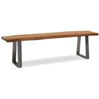 KADIMA DESIGN Esszimmerbank 120x40x45,5 cm Massivholz / Metall mit | Gr.: 120 x 40 x 46 cm
