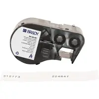Brady M4-86-461, Polyester, Schwarz auf weiss/Transparent, 15.24 x 25.40(66.68) mm, selbstlaminiere