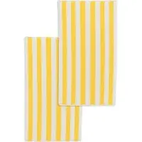 Zöllner Strandtuch Maui, 70 x 180 cm, aus 100% Baumwolle, gelb, 2 Stück