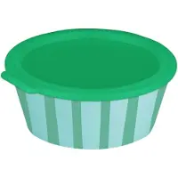 Koziol NORA BOX 1,3 l STRIPES Schale mit Deckel – sweet green/mid green