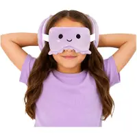 Relaxeazzz Plüsch Oktopus rundes Reisekissen & Augenmaske