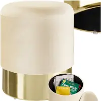 TecTake - Sitzhocker Sarina creme-weiß - 403960