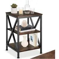 TecTake - Beistelltisch Nottingham industrial dark - Nachttisch - 404263