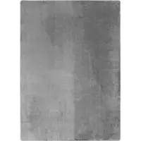 KADIMA DESIGN Teppich Kurzflor Unifarben Polyester Antirutsch Wohnzimmer Silber Rechteckig 240x340 |
