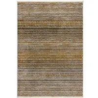 KADIMA DESIGN Teppich gestreift Senfgelb 200 x 300 cm - PERRAN