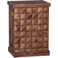 KADIMA DESIGN Massivholz Hausbar, ausklappbar, 65x91x50 cm, Barschrank mit Türen in Braun | Gr.: onesize