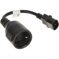 Lanberg CA-C14E-10CC-0018-BK, 0,18 m, C14-Koppler