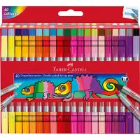 Faber Castell Set Mit 40 Doppelseitigen Filzstiften