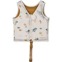 Liewood Schwimmweste - 19-30 kg - Dove - Sea Kreatur/Sandy - - One Size - Schwimmwesten