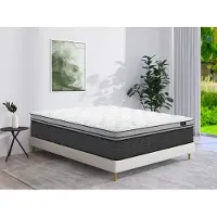 Vente-unique Matratze 200 x 200 cm Hybrid Taschenfederkern mit integriertem Topper Stärke 30cm - GAMIANI von YSMÉE