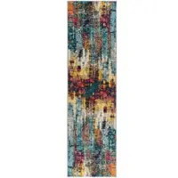 KADIMA DESIGN Teppich Abstrakt Modern | Strapazierfähig | Pflegeleicht | Für Fußbodenheizung geeignet | 66x230cm