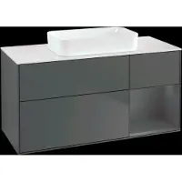 Villeroy & Boch V&B Waschtischunterschrank Wandbeleuchtung Finion 120x60 cm, Reg re Anthrac. m, Anthrac. m