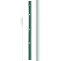 Alberts Zaunpfosten Doppelstabmattenzaun, grün RAL 6005 zum Einbetonieren, Länge: 2250 mm für Mattenhöhe: 1600 mm, Pfostenstärke: 60 x 40 mm, inkl. inkl. separater Klemmlasche
