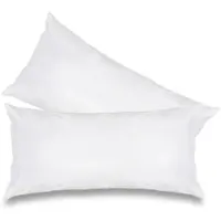 Wometo 2 Stück / 2er Set Federkissen 100% Federn 40x80 - 600g OEKO-TEX Kissen / Füllkissen mit Bezug aus 100% Baumwolle weiß / Innenkissen / Kissenfül