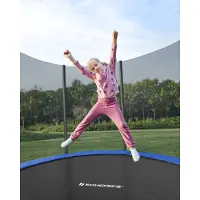Songmics Trampolin Gartentrampolin mit Sicherheitsnetz, Leiter, Sicherheitsabdeckung, bis zu 150 kg belastbar, Trampolin Outdoor, Garten