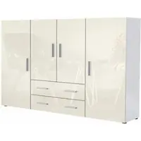 Vladon HIGHBOARD Nora Front in Creme Hochglanz