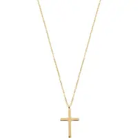 Hey Happiness Vergold. Halskette Kreuz Anhänger Edelstahl in Gold - (L) 46-51 cm | Gr.: onesize