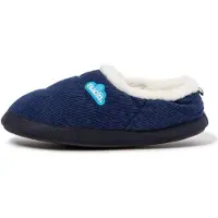 Nuvola . Hausschuhe für Herren Damen rutschfester Sohle warm gepolstert bequem blau 34-35 - UNCODY