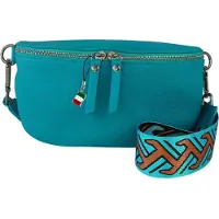 Florence Gürteltasche Leder türkis, mehrfarbig ca. 25cm | Gr.: onesize